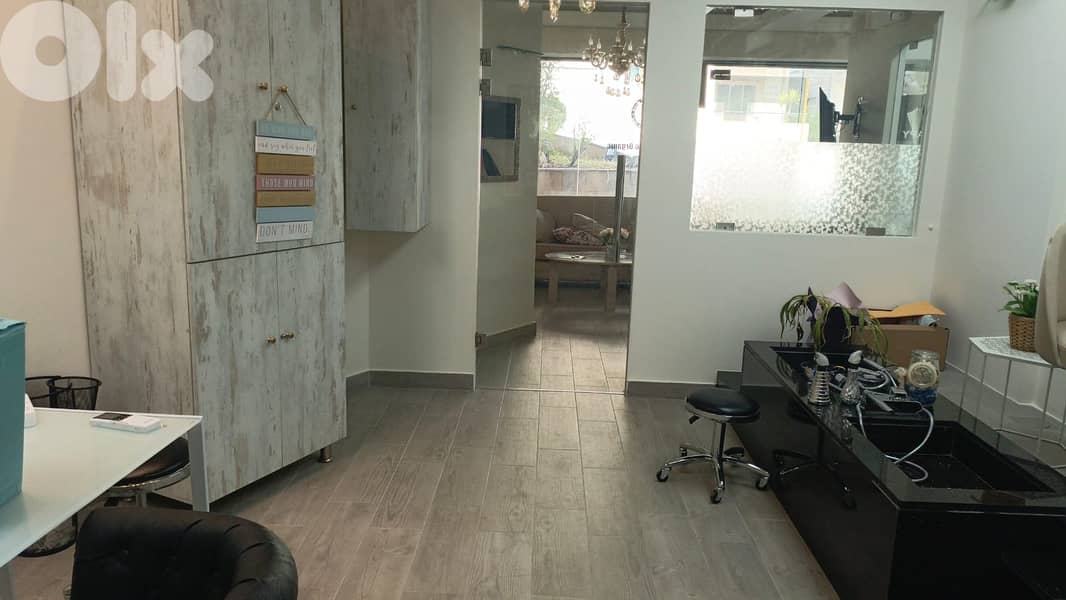 Ain el ghossein equipped shop for rent suitable for beauty salon #6318 0