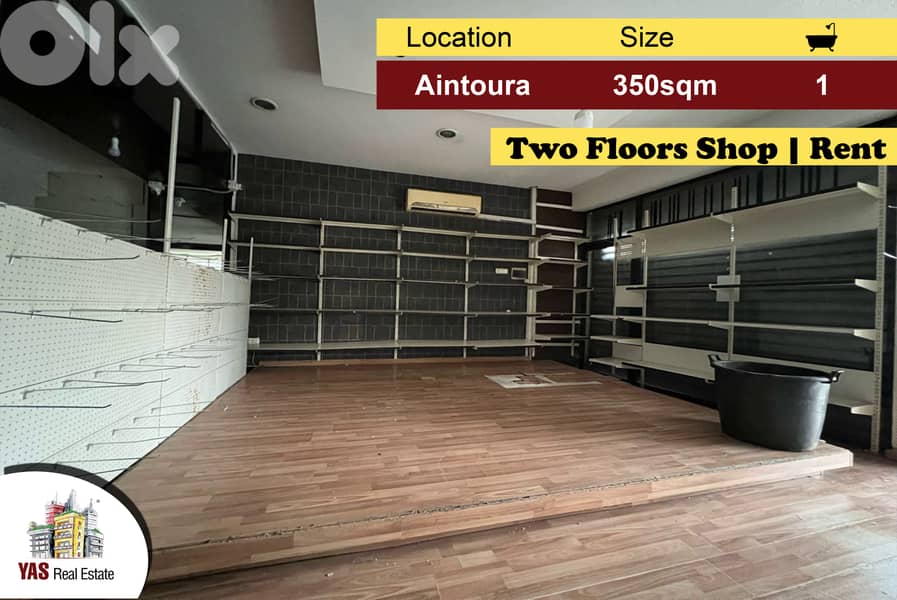 Aintoura 350m2 | Shop For Rent | Prime Location | Perfect Investment 0