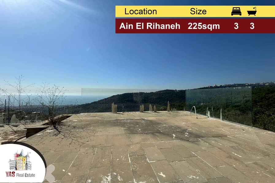 Ain El Rihaneh 225m2 | 150m2 Terrace | Panoramic View | Brand New | EL 0