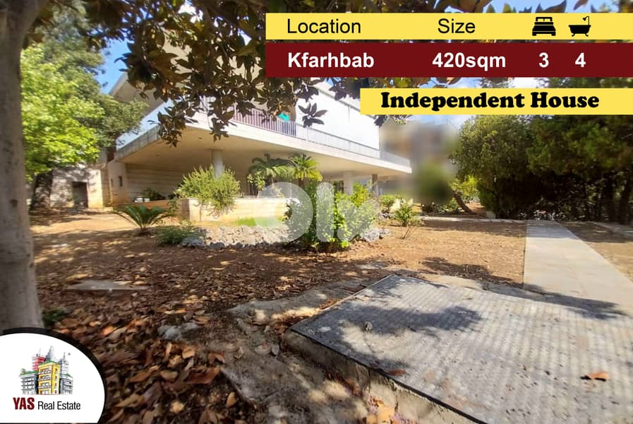 Kfarhbab 420m2 | 630m2 Garden/Terrace | Independent House | IV | 0