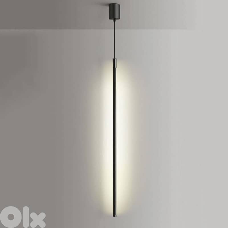 Slim Pendant Light - Minimalist 3-Color LED Hanging Lamp, 60cm 2