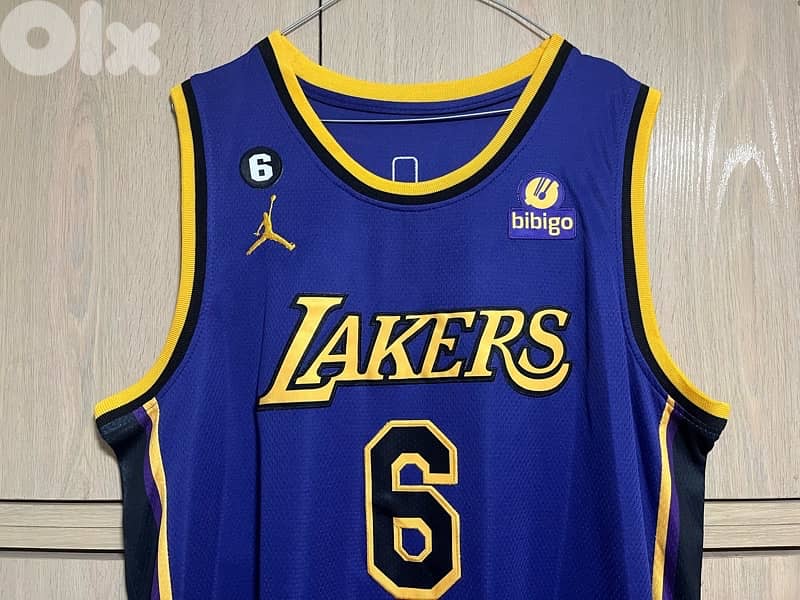 king lebron  james 6 air jordan lakers special edition jersey 2022 3
