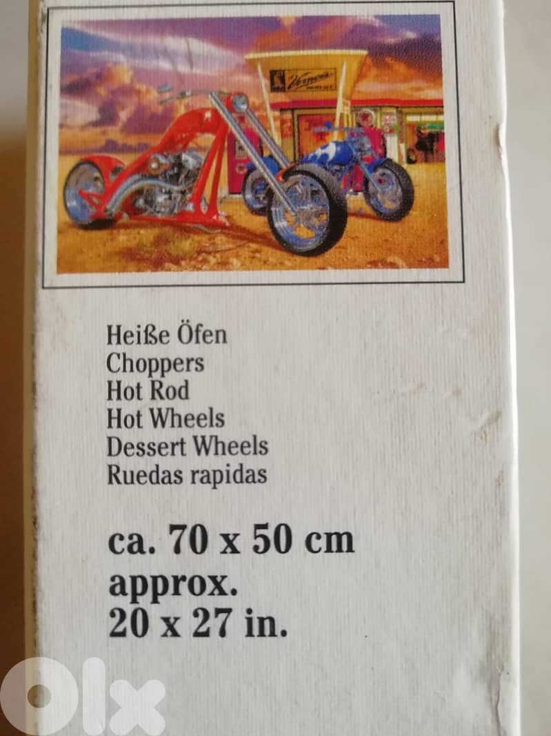 "Hot wheels" Ravensburger puzzle 1000 70*50cm used 2