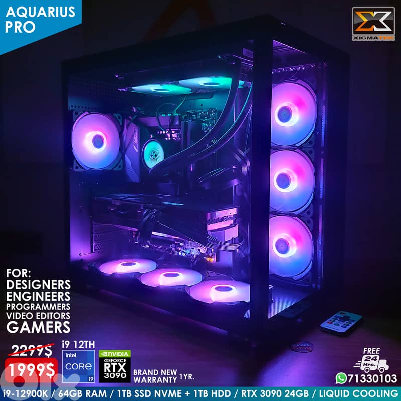 Xigmatek Aquarius Pro Core i9-12900k Rtx 3090 Gaming Desktop 0