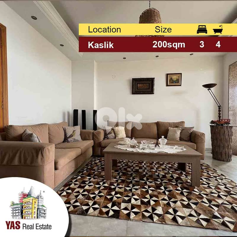 Kaslik 200m2 | Well Maintained | Classic | Well Lighted | EH | 0
