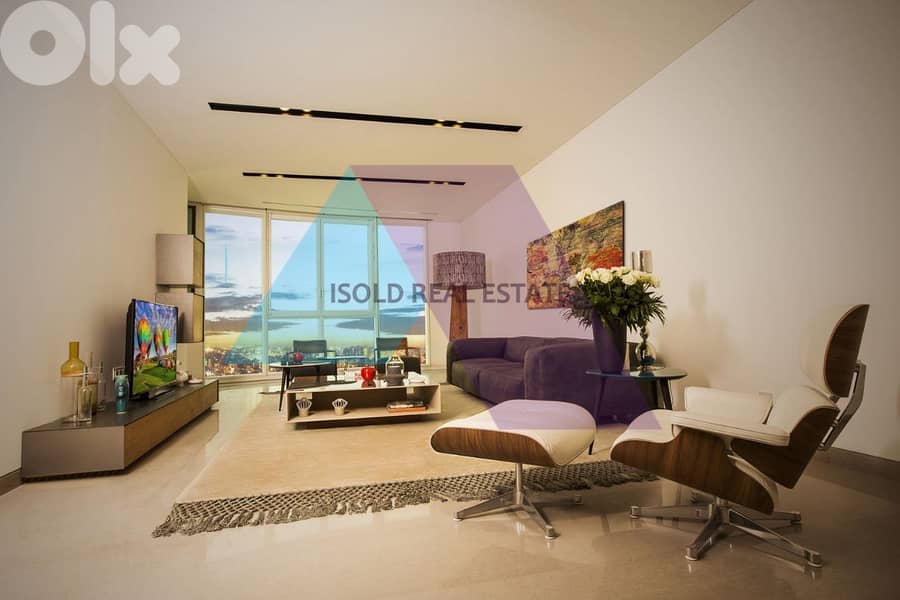 13th floor, Lux 303m2 apartment+ panoramic view for sale in Achrafieh 0