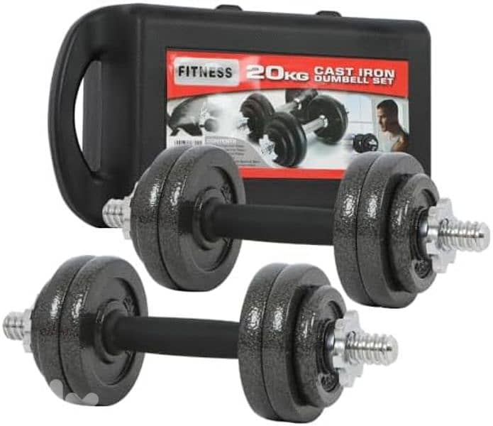 CAST IRON DUMBBELL SET 0