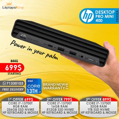 HP DESKTOP PRO MINI 400 935X2EA CORE i7-13700T MINI DESKTOP