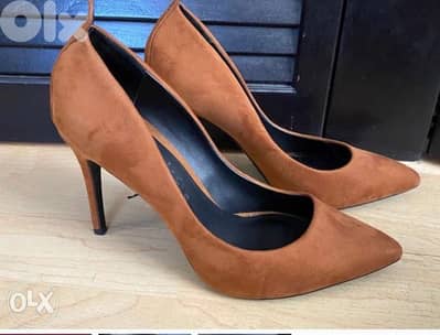 Bershka Brown Suede heels