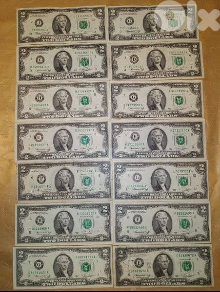 14 pieces of 2 dollars (1976) 0