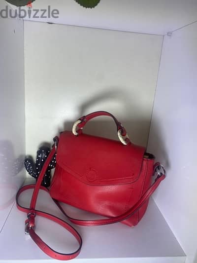 Zara red bag with adjustable arm.