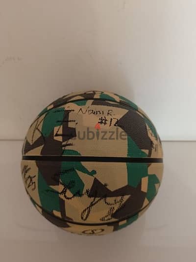 basketball signed by the lebanese basketball team