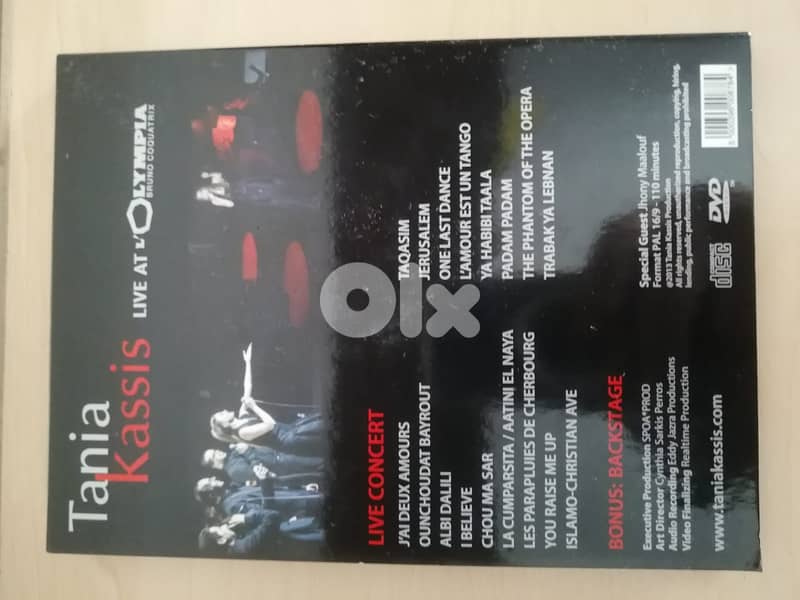 Tania Kassis Live at the Olympia Paris CD + DVD 2