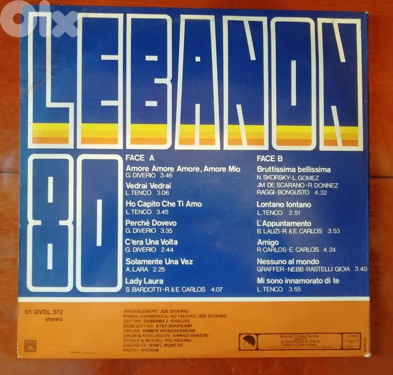 Joe Diverio "Lebanon 80" vinyl gatefold cover vg  vinyl vg 2