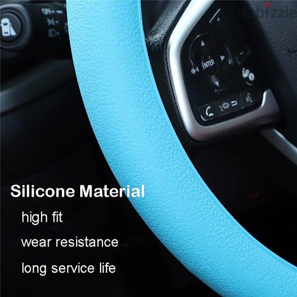 Universal  Anti-slip Silicone Car Steering Wheel Protective 3