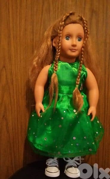 OUR GENERATION BATTAT Long hair Big doll 46Cm Still Good+Shoes=25$ 7