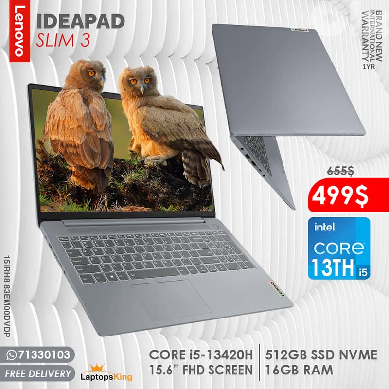 LENOVO IDEAPAD SLIM 3 | 15IRH8 83EM00DVDP CORE i5-13420H 15.6" LAPTOP 0