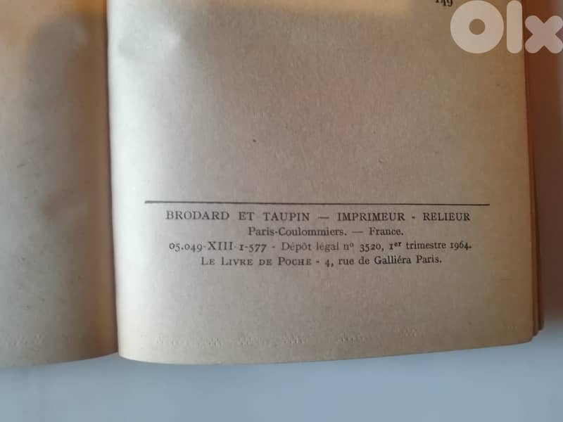 Le Mur "Jean paul Sartre" 1964 print Le livre de poche 2