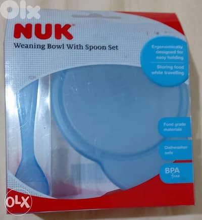 NUK weaning bowl with cover & spoon set