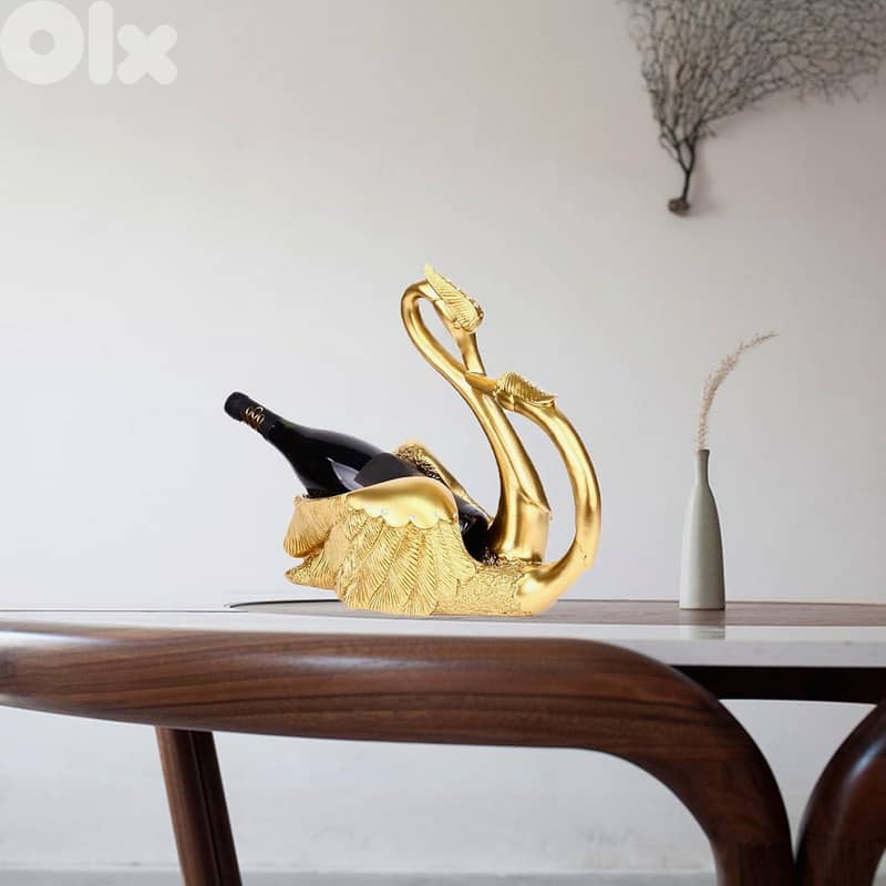 Love Swans Wine Rack – Romantic Bottle Holder for Couples 1