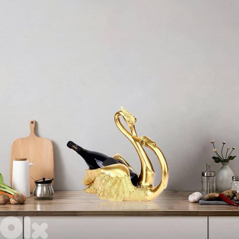 Love Swans Wine Rack – Romantic Bottle Holder for Couples 6