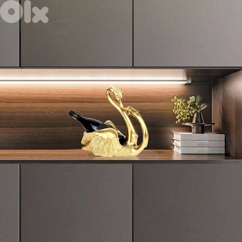 Love Swans Wine Rack – Romantic Bottle Holder for Couples 4