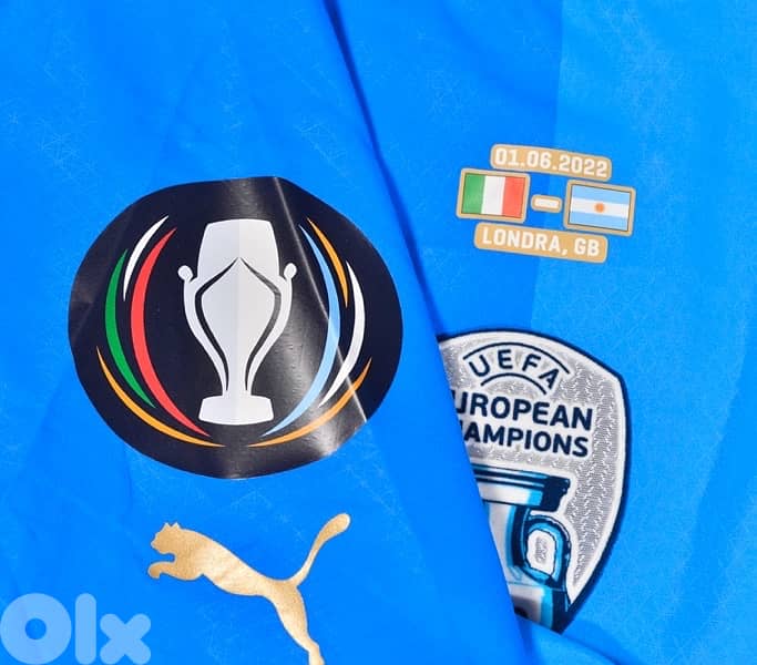Barella italia big day Finalissima vs argentina 2022 home puma jersey 1