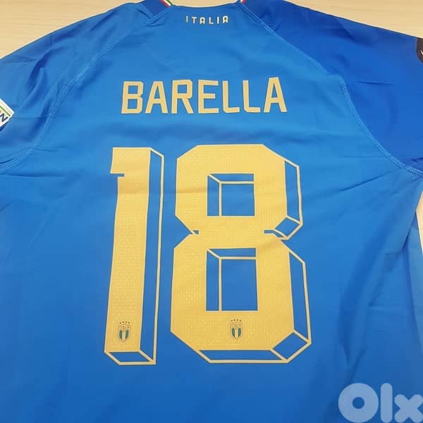 Barella italia big day Finalissima vs argentina 2022 home puma jersey 5