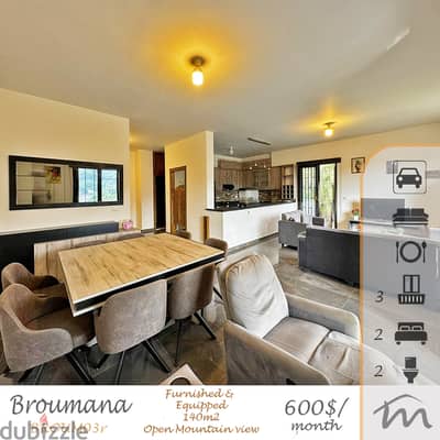 Broumana | Signature | Furnished 140m² | 3 Balconies | Open View