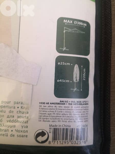 BRAND NEW Parasol cover waterproof UV resistant 2