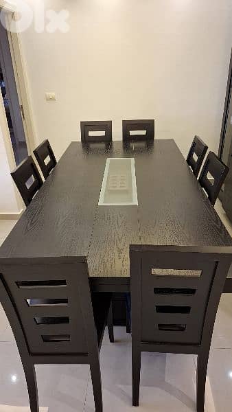 Dining table , 8 chairs, 220x120 cmm 0