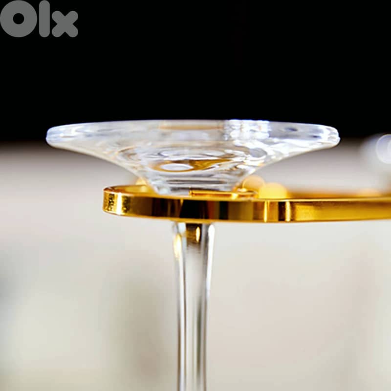 Christmas Tree Glass Holder, Golden Wine Rack for 6 Glasses 3