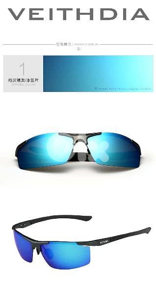 Veithdia Sky Blue  or Blue and Green gradient Sunglasses 4