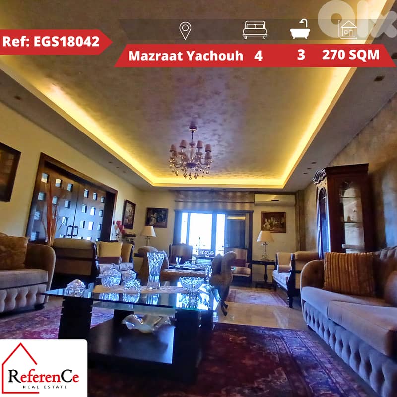Spacious apartment in mazraat yachouh شقة واسعة في مزرعة يشوع 0