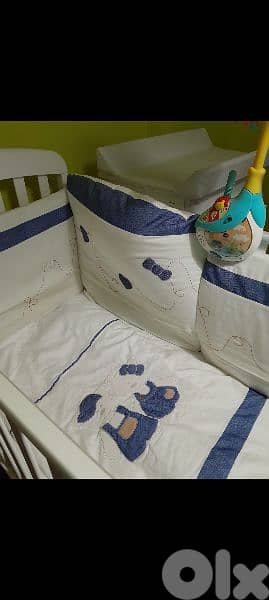 bed with mattress. closet  baby change closet 1