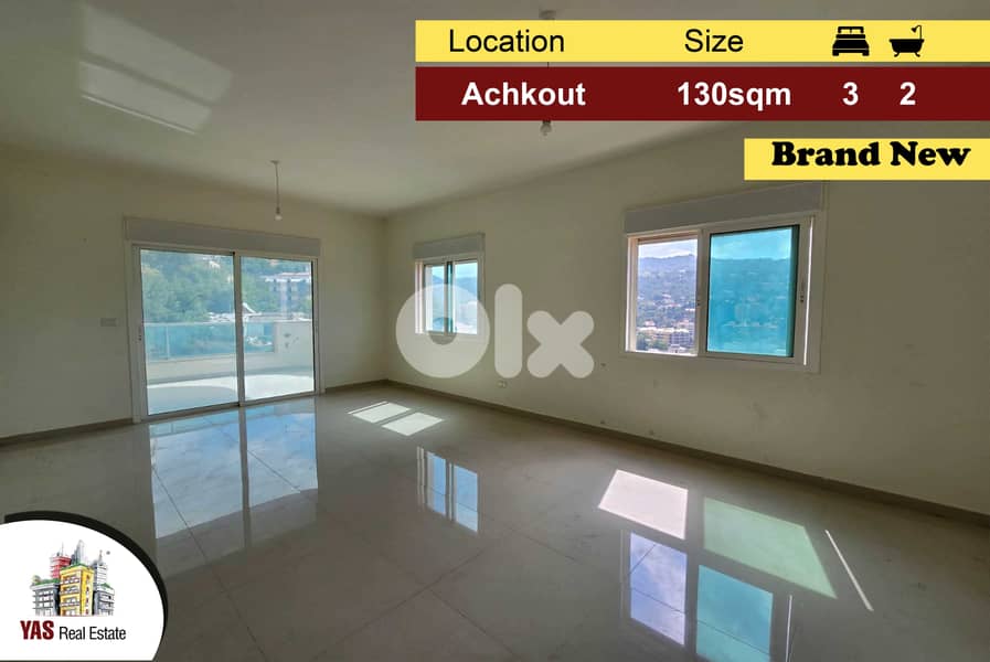 Achkout 130m2 | Brand New | Well Lighted | Quiet Street | DA | 0