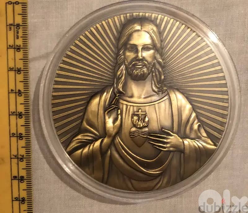 8cm Commemorative Bronze thick Medal Last Supper Jesus christ 0