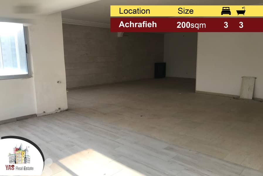 Achrafieh 200m2 | Well Maintained | prime Area | Spacious | MO 0