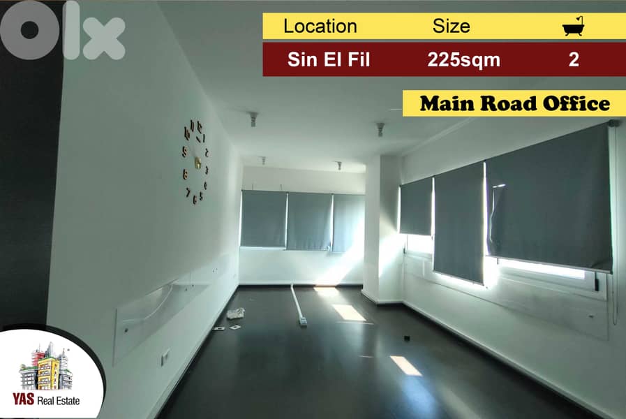 Sin El Fil 225m2 | Office | Prime Location | Street Building | AA AMK 0