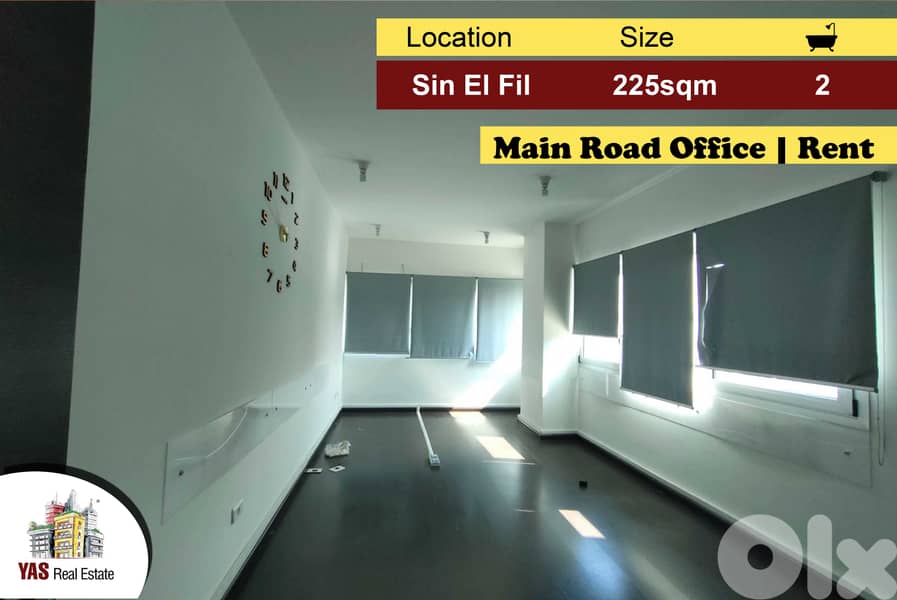 Sin El Fil 225m2 | Office | Prime Location | Street Building | AA AMK 0