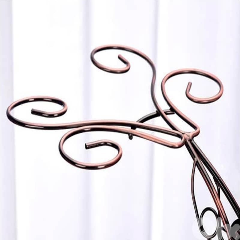 Dragon Boat Wine Rack – Gold Wine Bottle Holder, Floral Accents 4