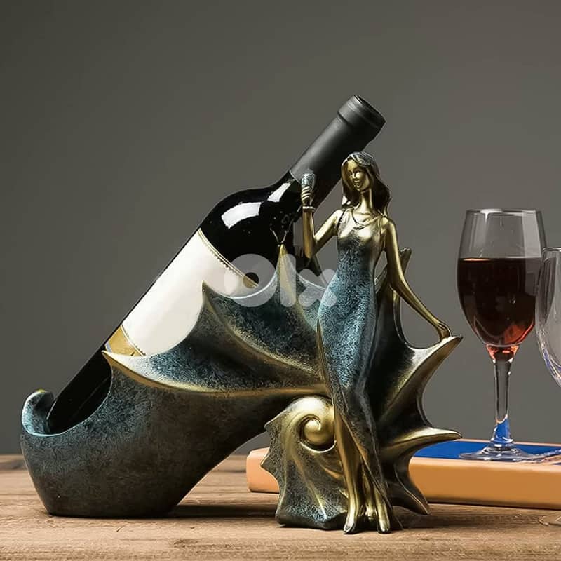 Sea Snail Wine Rack – Resin Bottle Holder with Graceful Woman 0