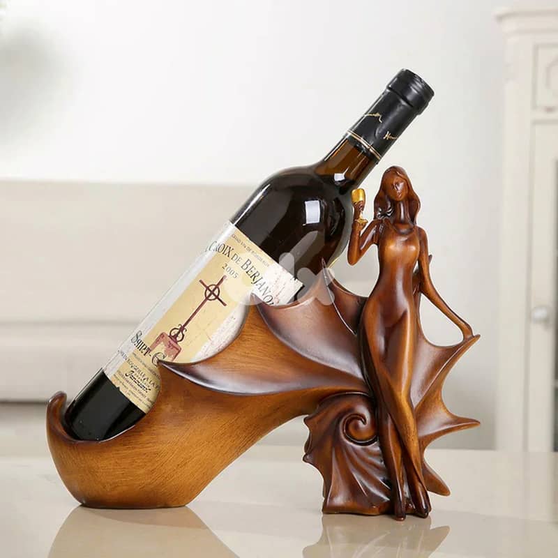Sea Snail Wine Rack – Resin Bottle Holder with Graceful Woman 2