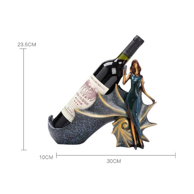 Sea Snail Wine Rack – Resin Bottle Holder with Graceful Woman 6