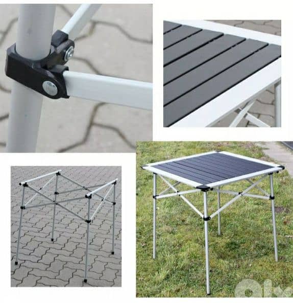 ROCKTRAI  aluminum camping table D. : 70 x 70 x 70 cm/4$delivery 2