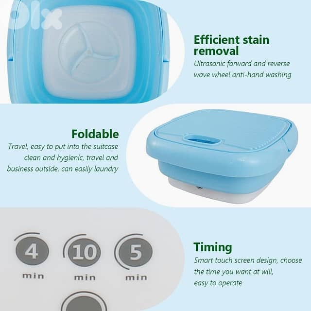 Mini Washing Machine – Foldable Laundry Washer & Dryer 5