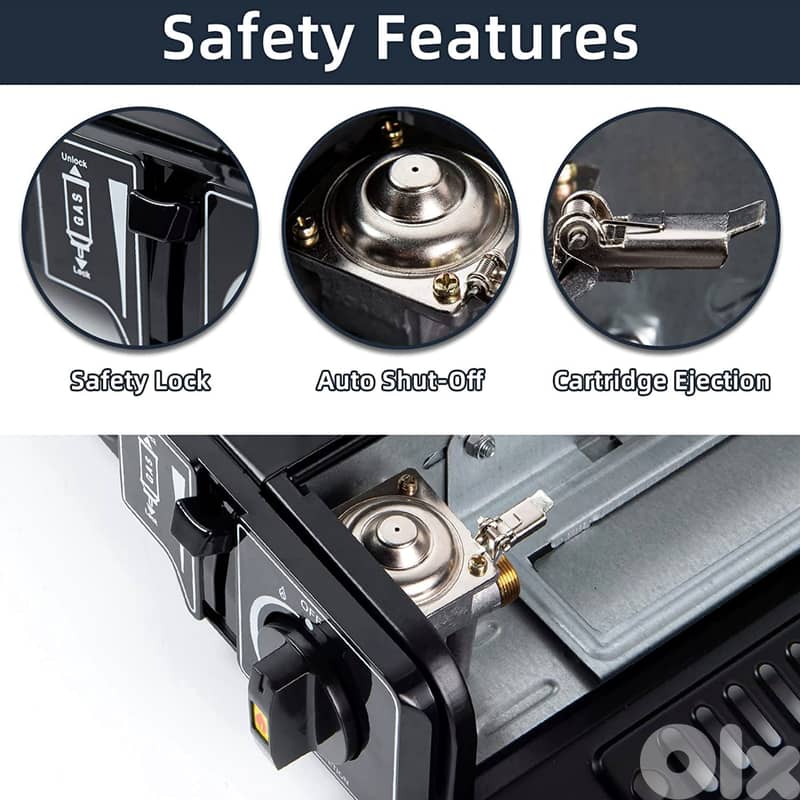 Portable Gas Stove for Camping with Carry Case & Heat Control 5