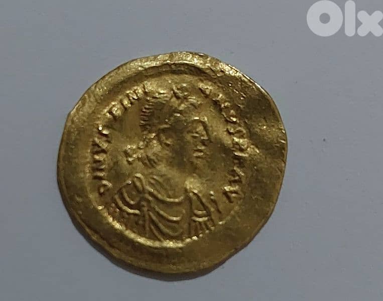 Byzantine Gold AV coin Semisis JustinanI year 527 AD weight 2.24 grams 0