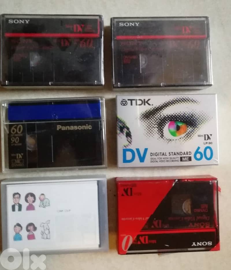 Sony mini dv pack of 3 cassettes new sealed 60min  90min LP 2