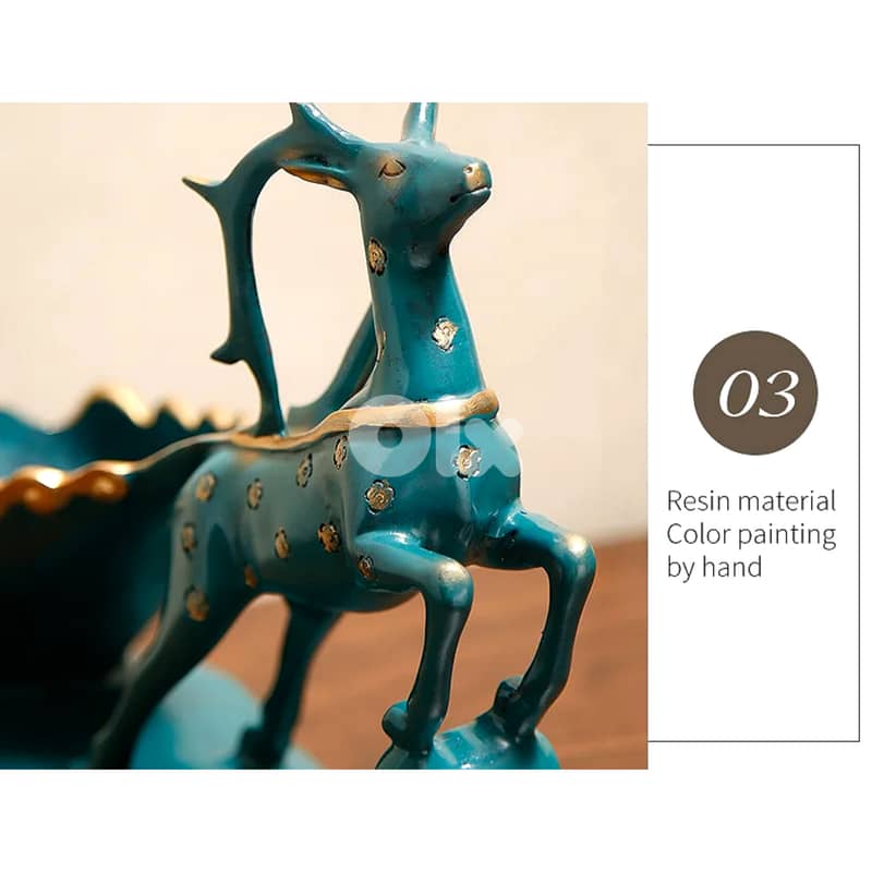 Graceful Deer Wine Rack – Elegant Floral Resin Bottle Holder 6